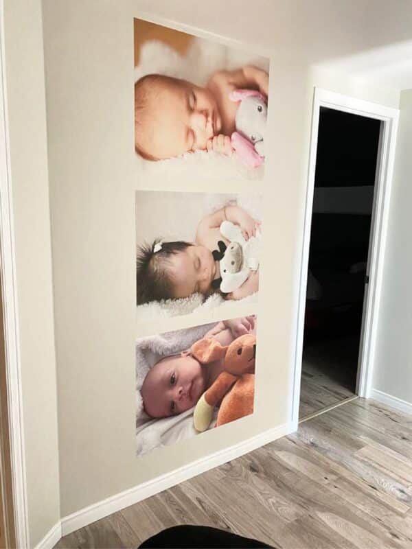 Impression photo personnalisée  sur vinyle murale autocollant