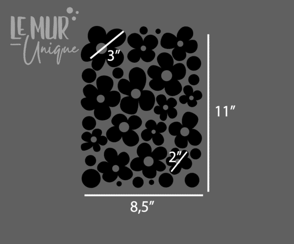 Autocollants muraux en forme de FLEUR DAISY et cercles – Image 2