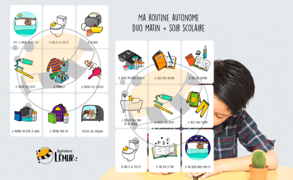 Ma Routine Autonome AUTOCOLLANTS MURAUX REPOSITIONNABLES format plus grand – Image 2