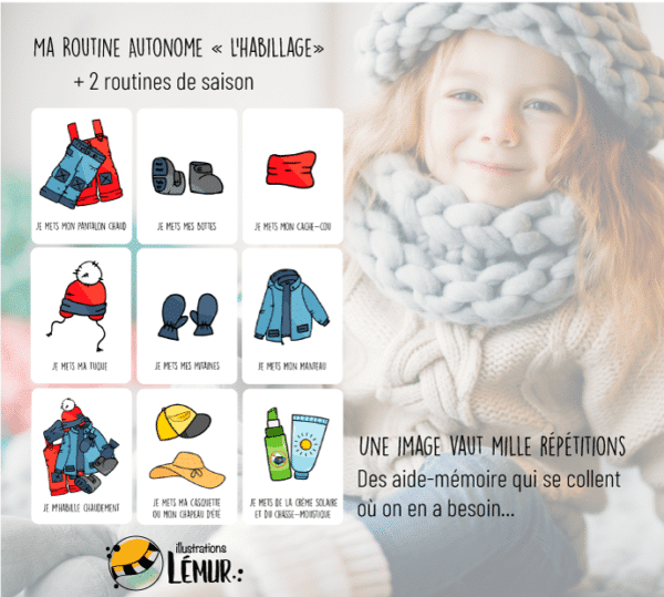 Ma Routine Autonome AUTOCOLLANTS MURAUX REPOSITIONNABLES format plus grand – Image 3