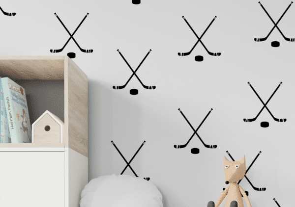 Bâtons de hockey autocollant muraux