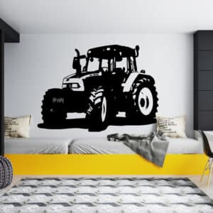 Silhouette de tracteur de ferme couleur au choix