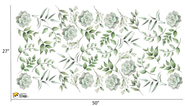 Jolies succulentes et feuillages de style aquarelle – Image 2