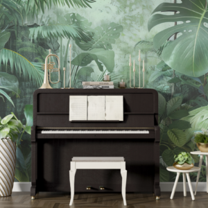 Forêt tropicale de Fougères et Monsteras